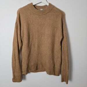 H&M Women's Size XS Wool Mohair Blend Pullover Sweater Camel Brown